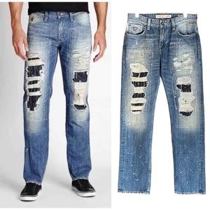 Guess Slim Straight Distressed Jeans W30 L32